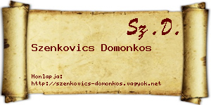 Szenkovics Domonkos névjegykártya